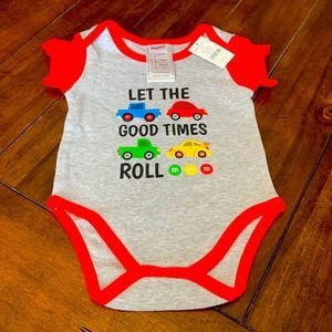 M & M store 1 piece baby boy 6mo. Cars cotton. New with tags.
